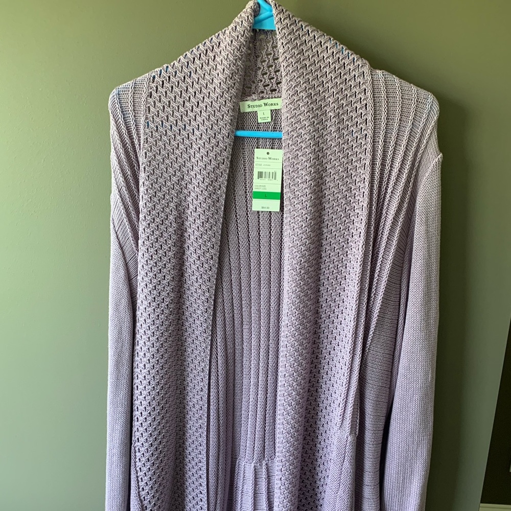 NWT Lilac Sweater - back detail